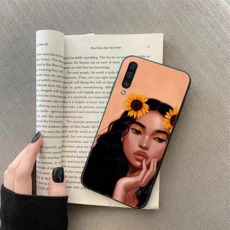 

New Personalized POPPIN Black Girl Phone Case For Samsung Galaxy A 3 6 7 8 10 21 01 11 31 91 10S 20S 30S 50S PLUS