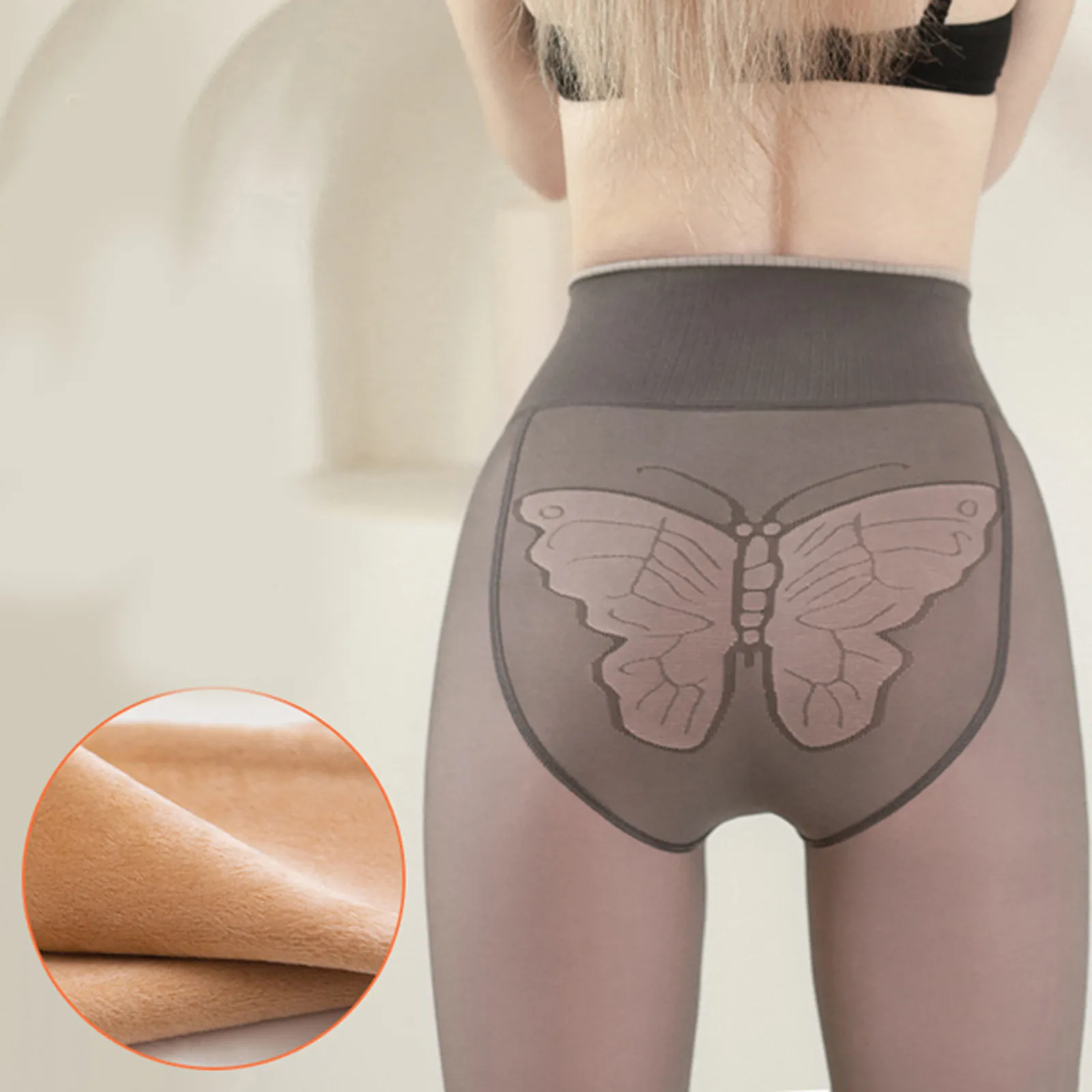 

Skin-transparent Leggings Women Winter Keep Warm Solid Leggings Plus Velvet Thread Thicken Elastic Trousers Leggings Pants T6