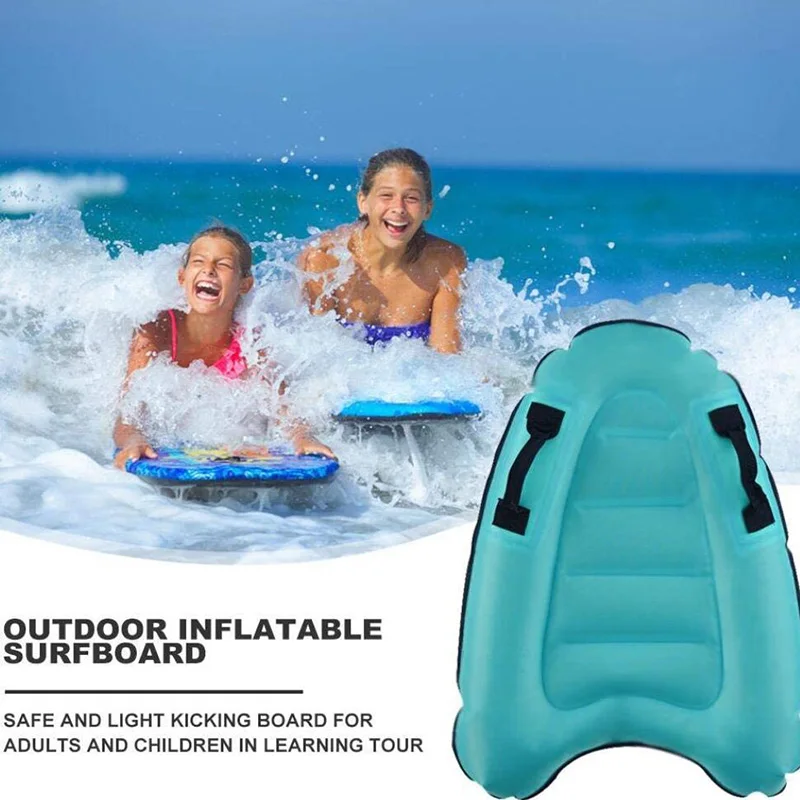 

Swimming Floating Surfboard Aid Mat Inflatable Surf Board With Handles Lightweight Summer Water Sports Surfing Fun Toy