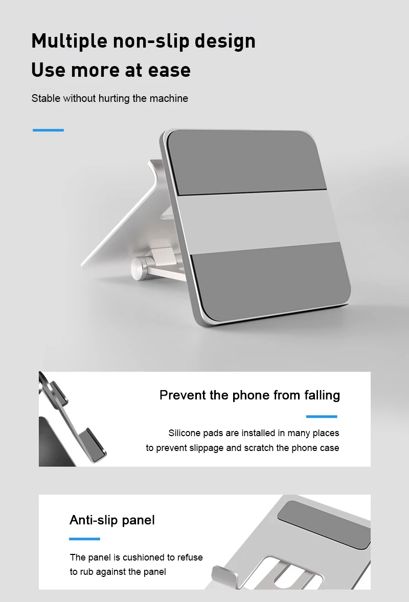 

Aluminum Alloy Holder Desktop Bracket Lazy Folding Tablet Computer Stand For IPad Huawei Apple Mobile Phone Holder