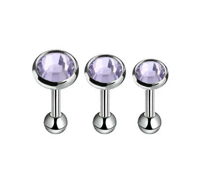 Imixlot 3 шт./компл. 316L из нержавеющей стали круглые циркониевые серьги-тренгус штанга-Спираль пирсинг для хряща уха кольцо ювелирные изделия для женщин девушек