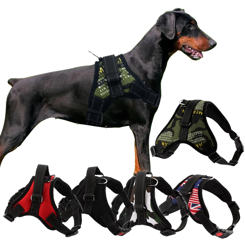 

Durable Reflective Pet Dog Harness for Dogs Adjustable Big Dog Harness Pet Walking Harness for Small Medium Large Dogs Retriever
