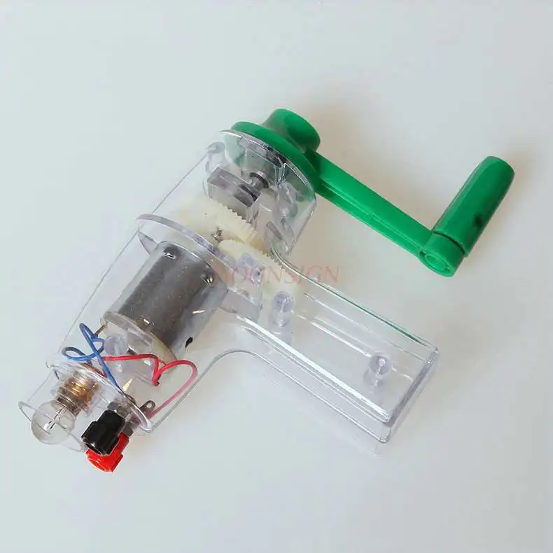 Hand-cranked generator model physics electromagnetic teaching instrument primary school science power type