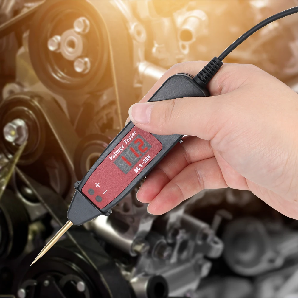 

Ручка для проверки мощности электрического напряжения, 5-36 в, цифровой дисплей, для автомобилей, прицепов, мотоциклов, грузовиков, тестер мощ...