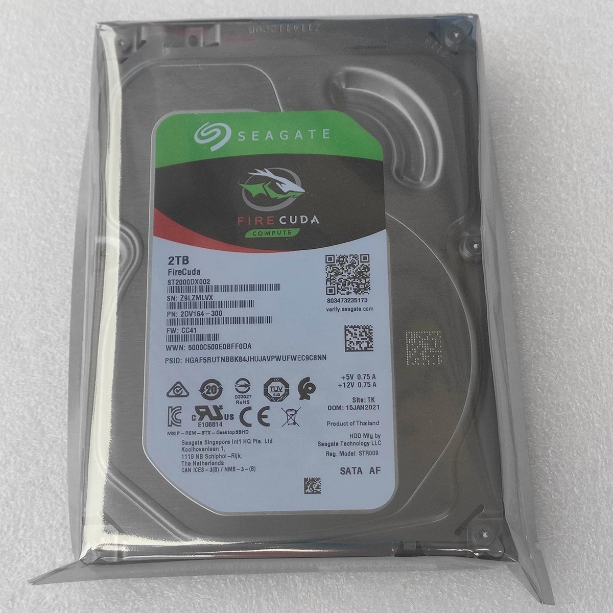 Новый восстановленный жесткий диск Seagate FireCuda Gaming SSHD ST2000DX002 2 ТБ 7200 об/мин 64 МБ кэш