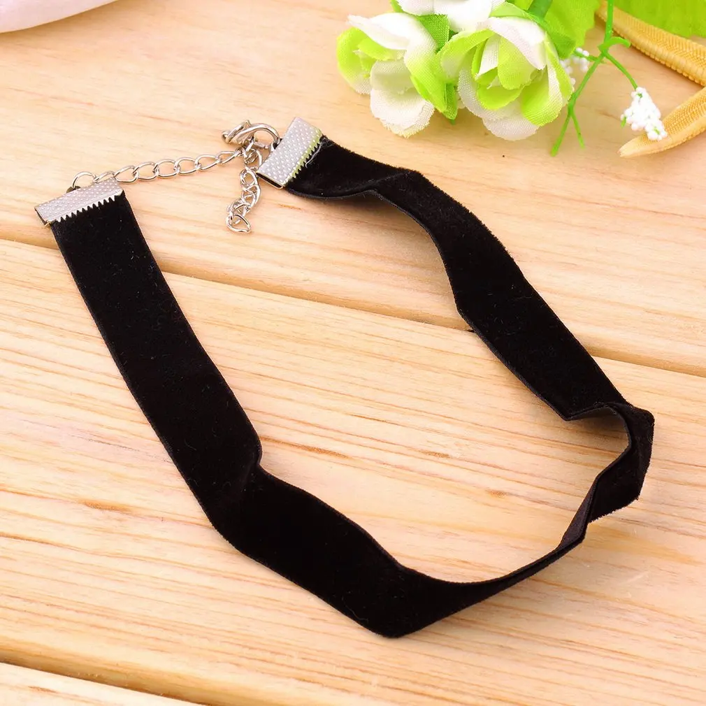 Дизайн 1 шт. 90 х черный готический ручной работы ретро бархатистый шнур Колье