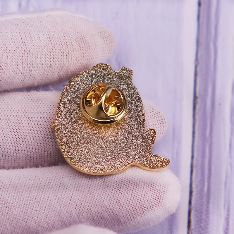 Золотая и синяя эмалированная брошь в виде русалки | Украшения аксессуары