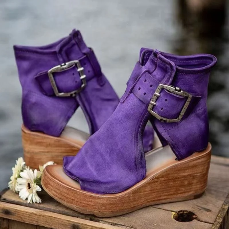 

Sandals Women Summer New Fashion Women's Sandals 2021 Solid Color Round Head Comfortable Open Toe Sandals Platform Shoes