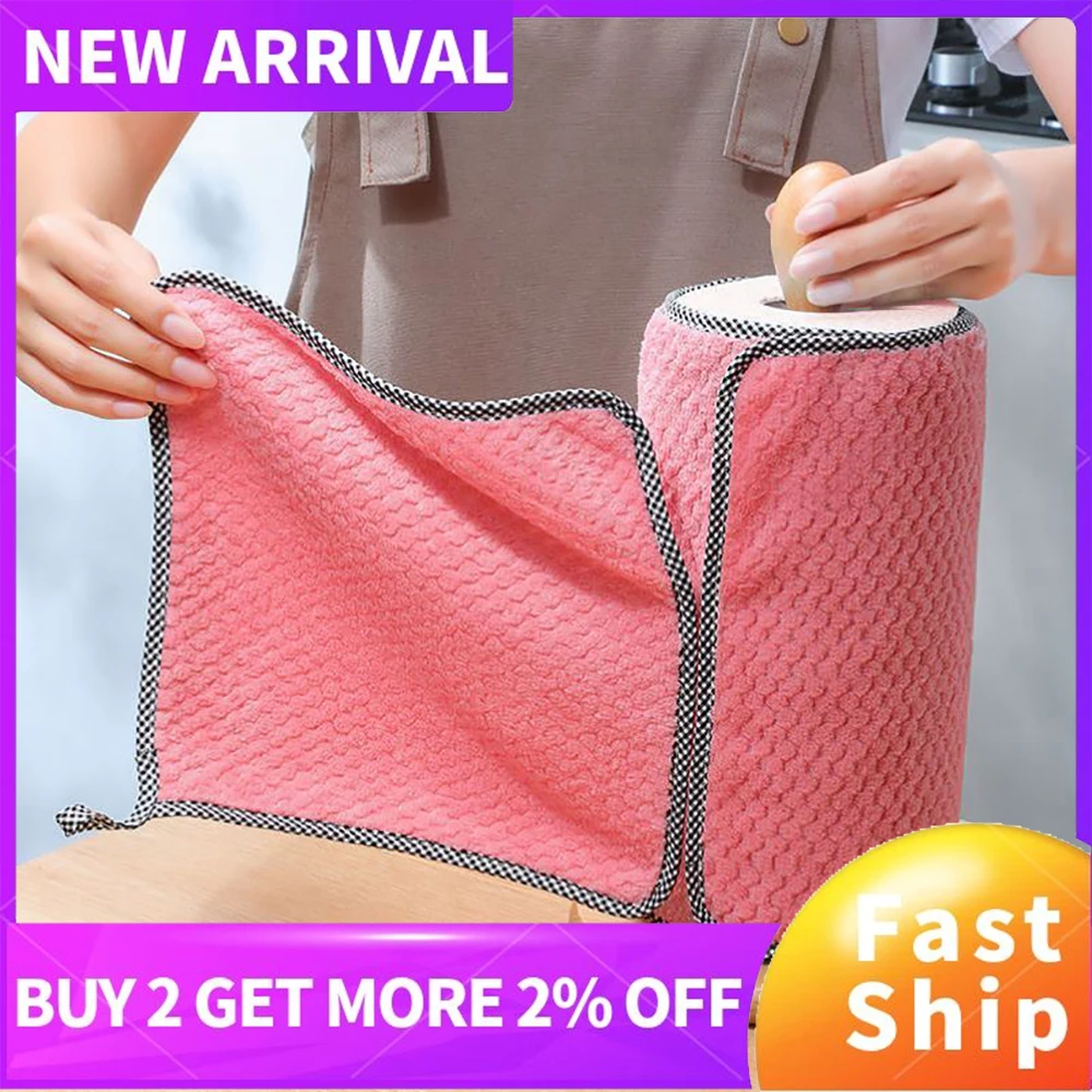 

Кухонное полотенце для ежедневного мытья посуды, салфетка для посуды, кухонная тряпка, антипригарное масло, утолщенный абсорбирующий чистя...