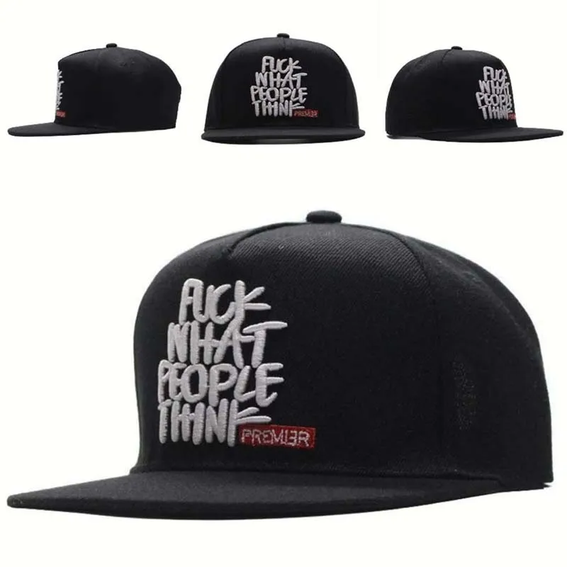 

Whatpeople think Letter Embroidery Baseball Caps Flat Caps Street Tide Hip Hop Hat Fashion Snapback Cap Casual Men Women Hats