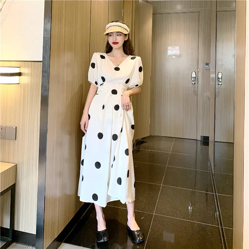 

VICONE Chic summer chiffon belt dress