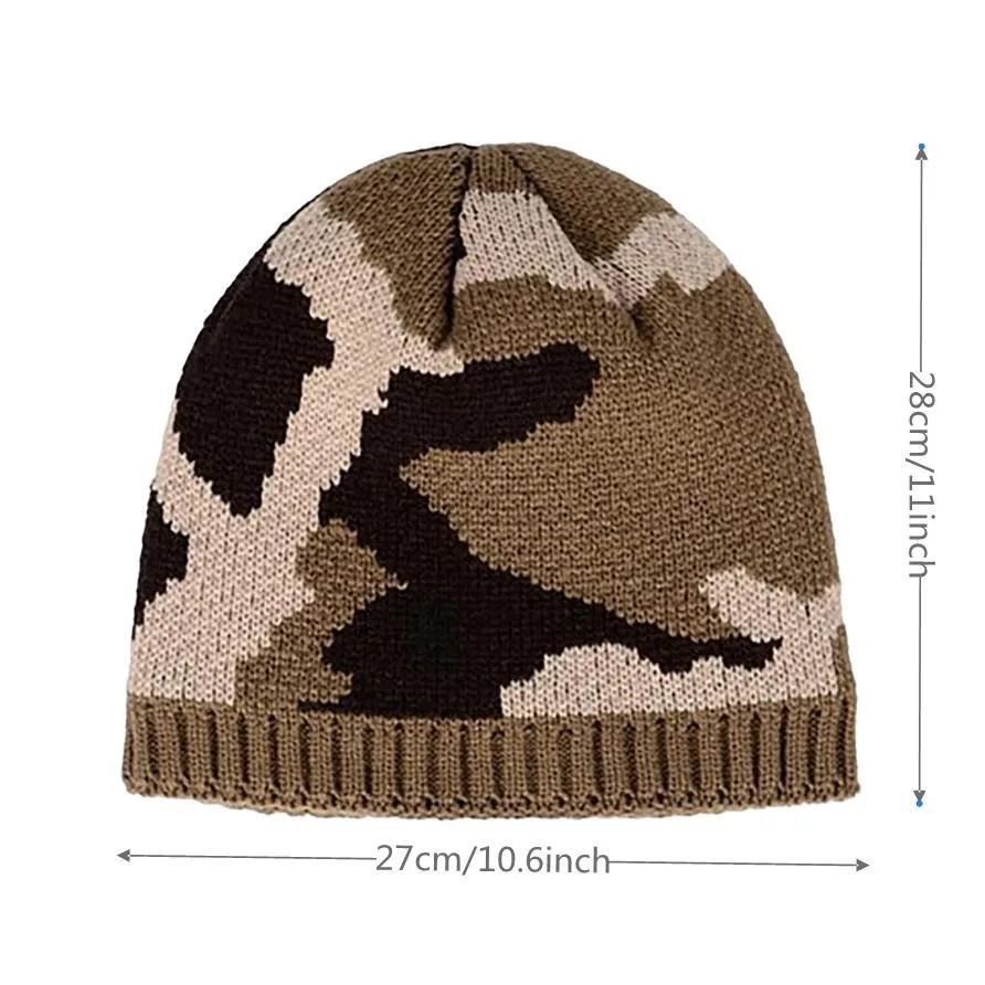 

Unisex Winter Hat For Men Fashion Ski Cap Beanie Hat Outdoor Warm Knitting Fleece Black Chapeau Femme Cheap