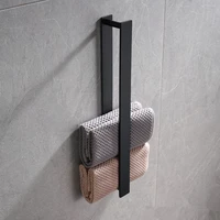 nail free bathroom towel bars racks black brushed stainless steel towel shelf hanger towel storage rack wipes hanging gadgets