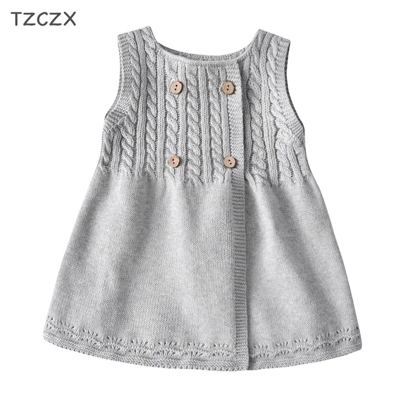 Платья-свитера для маленьких девочек осень 2020 новые стильные детские платья