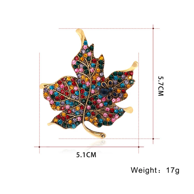

Vintage Maple Leaf Brooches Metal Women Girls Charm Exquisite Collar Lapel Brooch Pins Fashion Jewelry Party Garment Accessories