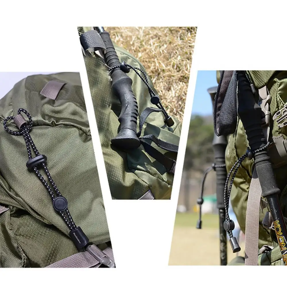 

70% Hot Sale 1pcs Outdoor Stick Holder Hanging Trekking Pole Buckle Equipment Walking Pole Fixing Plastic Buckle Elastic Rope