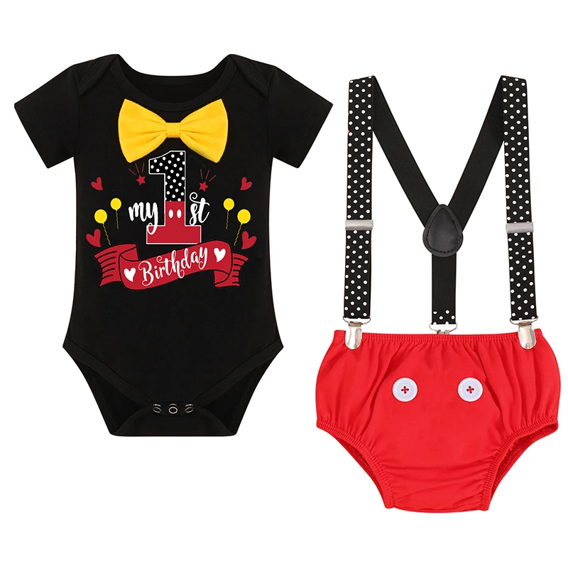 Одежда для маленьких мальчиков наряд на 1-й день рождения Летний Тонкий хлопковый