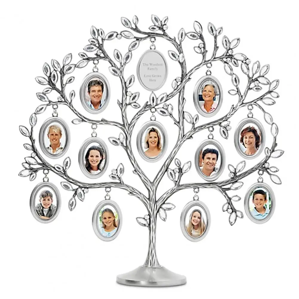 

Family Tree Photo Tree Shape Frame Ornament Home Decoration Memento Metal Table Top Photo Frame Souvenir Desktop Home Decor