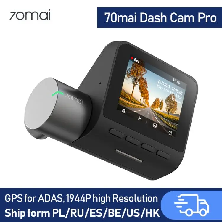 70mai Pro Dash Cam Автомобильный видеорегистратор с английским голосом 1944P ночная версия