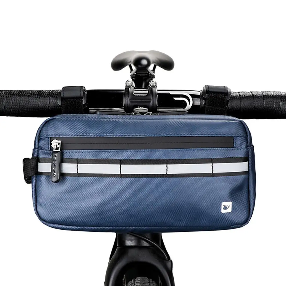 Купи Cycling Bicycle Insulated Front Bag MTB Bike Handlebar Bag Basket Pannier Cooler Bag With Reflective Strip Bike Accessories за 44 рублей в магазине AliExpress