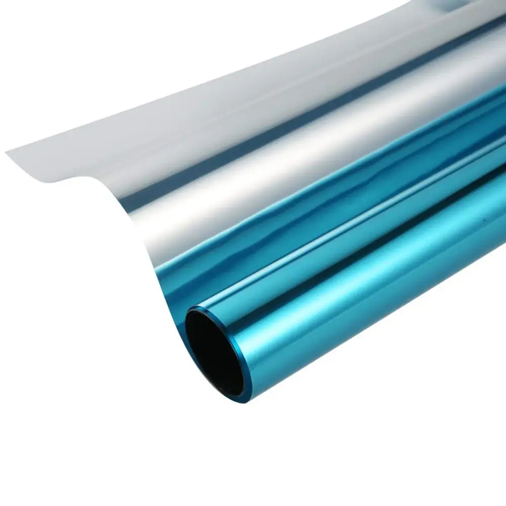 Теплоизоляционная пленка для окон длиной 3 м синее и серебряное самоклеящаяся