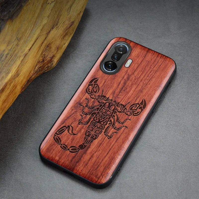 

Игровой Деревянный чехол Elewood для Xiaomi Mi POCO F3 GT Redmi K40, оригинальный роскошный деревянный чехол с гравировкой, тонкий аксессуар, корпус телефон...