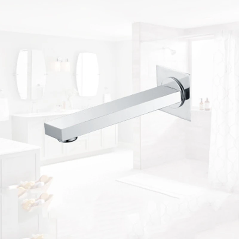 

Brass Wall Mounted Bathroom Tub Spout Square Tub Spout Faucet Spout