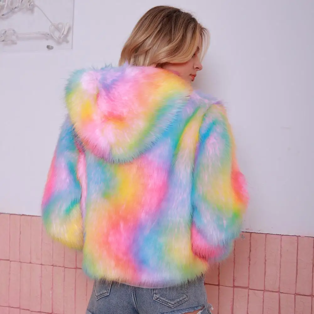 Женское пальто из искусственного меха 2019 модное осенне зимнее плотное теплое с