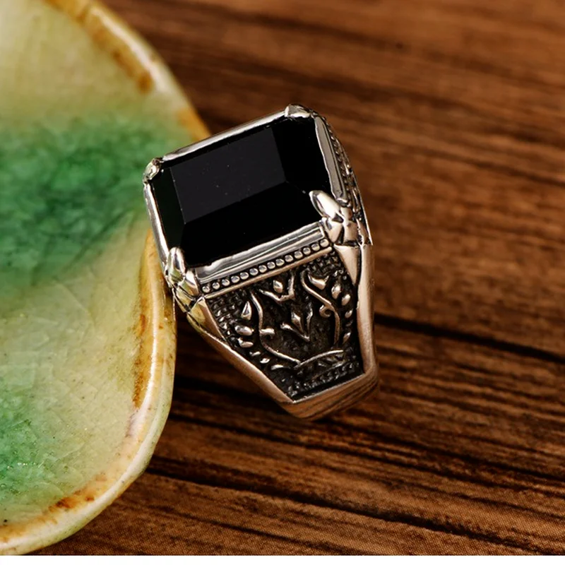 925 пробы серебряные ювелирные изделия куртка из искусственной кожи черный агат