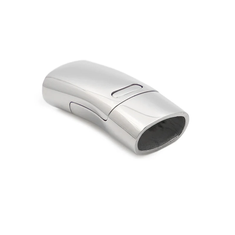 Застежка для браслетов из нержавеющей стали с высокой полировкой кожаного шнура