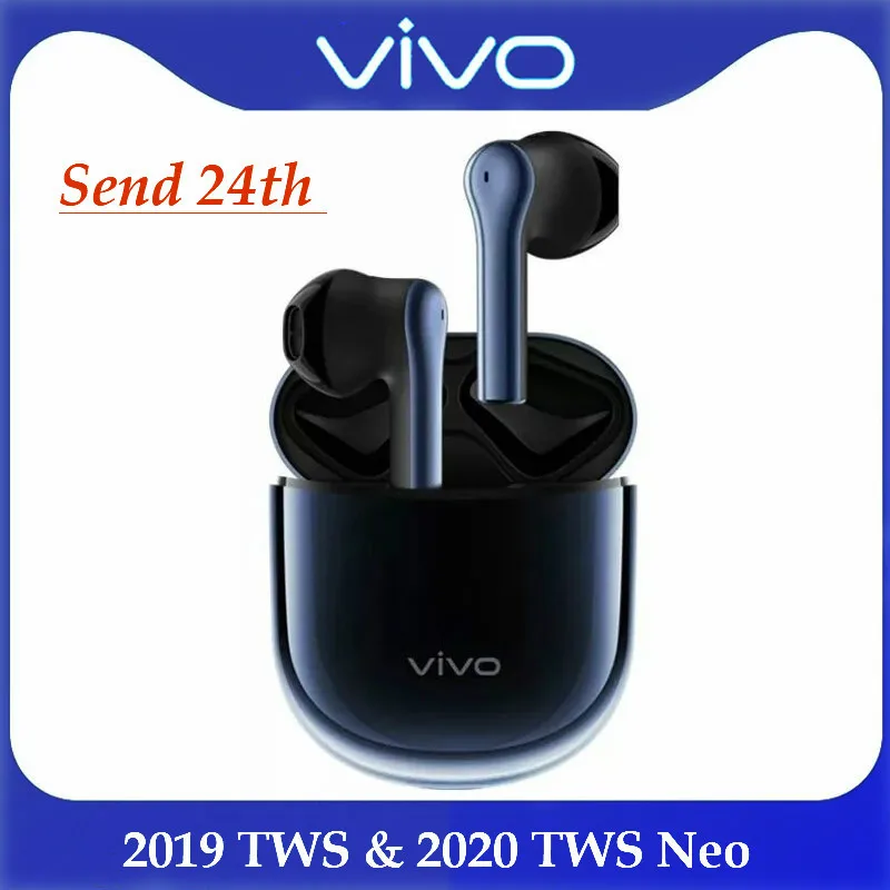 Vivo наушники вкладыши tws с true wireless bluetooth гарнитура синего и белого в беруши smart touch натуральная долгий срок