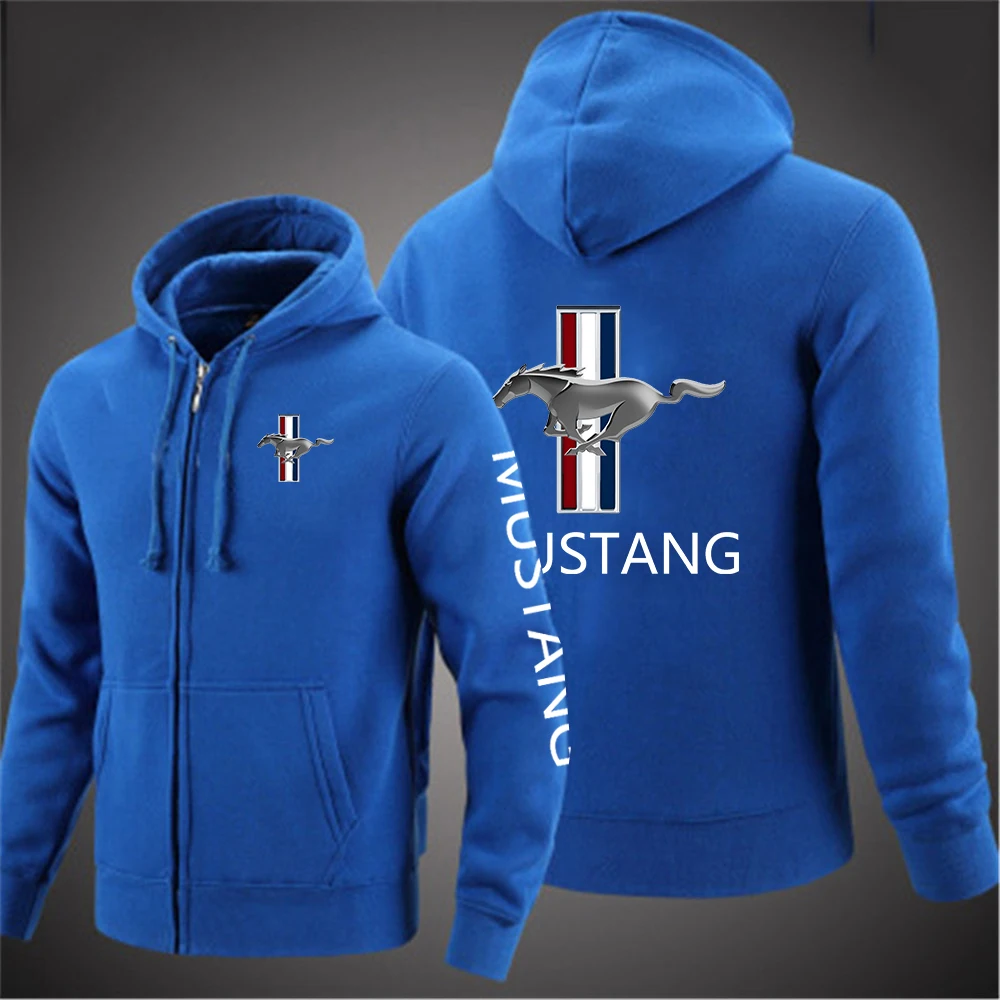 

2020 Mustang Spring Autumn Custom Cardigan Men zipper Comfortable Hoodies Jacket Fashion Casual Sweatshirt Tops Coat