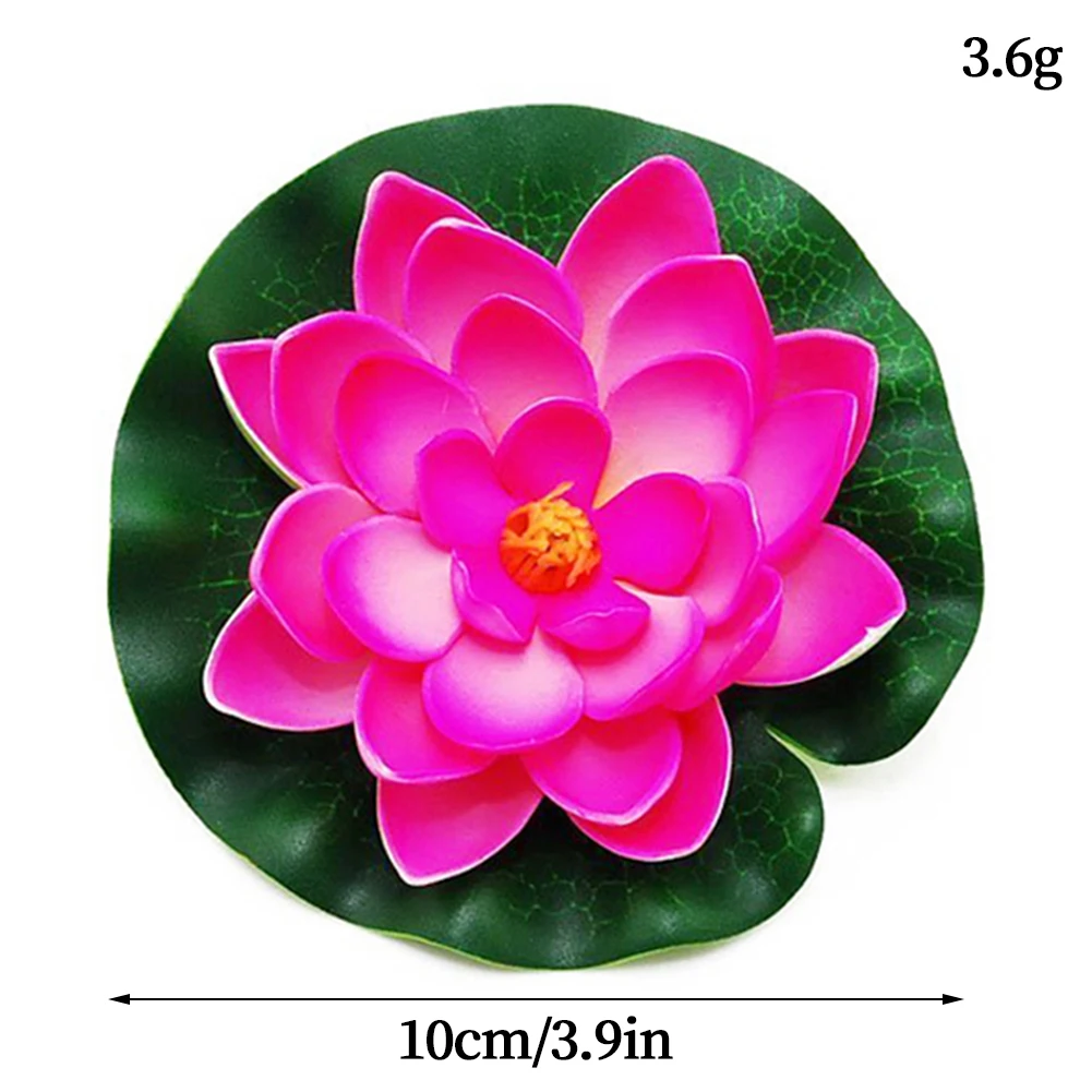 

4pcs Artificial Floating Water Lily Artificial Lotus Flower Pond Decor Decor Water Lily Pond Tank Plant Ornament Garden Decor