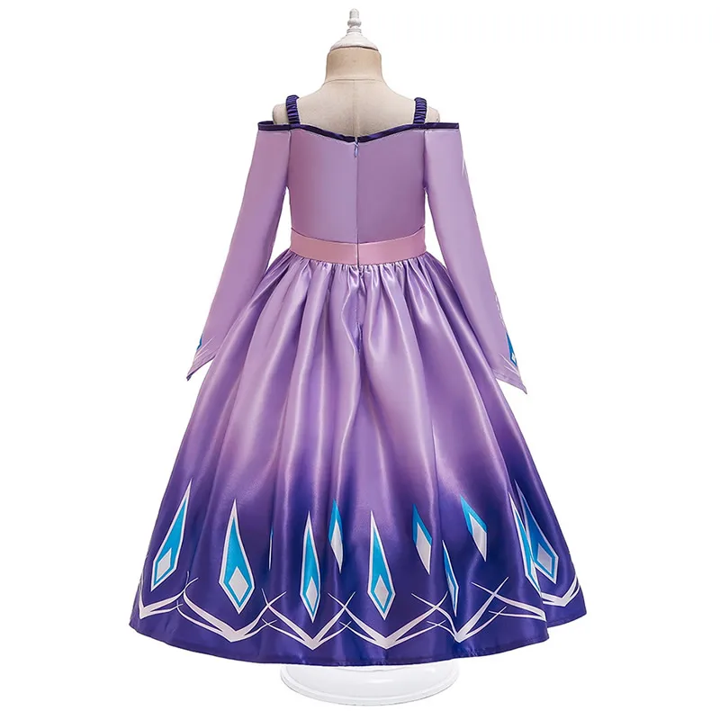 Новое голубое платье Эльзы с градиентом для девочек нарядная праздничная одежда
