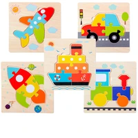 montessori games baby toys animals traffic kids 3d puzzles wooden cartoon cognition puzzle toy matching educational game gift