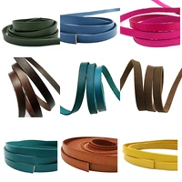 5 yards 10mm flat leather cord 10mmx2mm real leather watchband bracelet making key ring handband strap