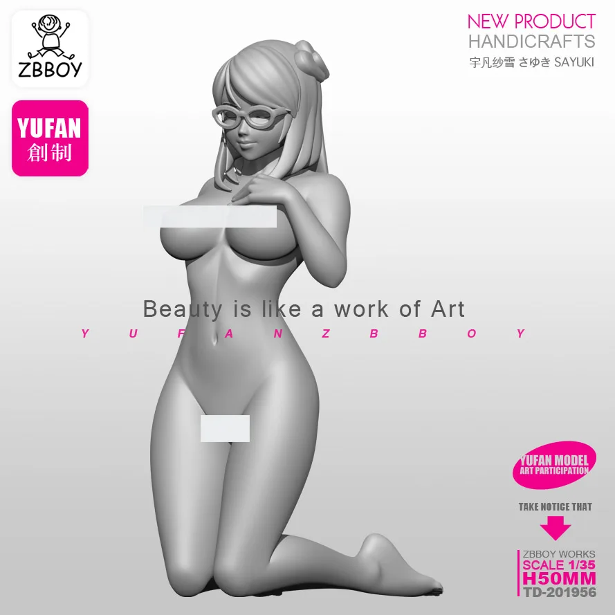 

50M Resin model kits figure beauty colorless and self-assembled TD-201956