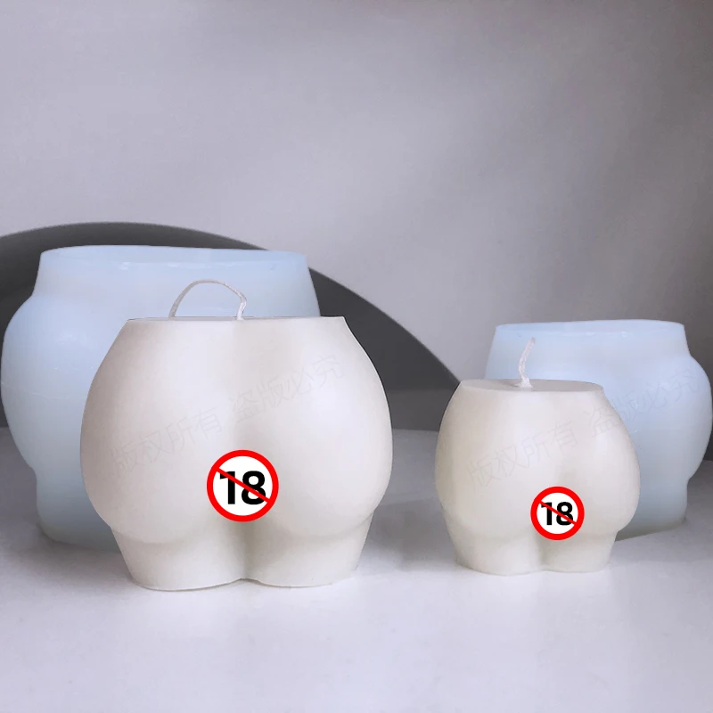 

DIY Body Silicone Mold 3D Plump Hip Candle Mold Aromatherapy Candle Gypsum Resin Food Silicone Mold Home Decoration 1 Pcs