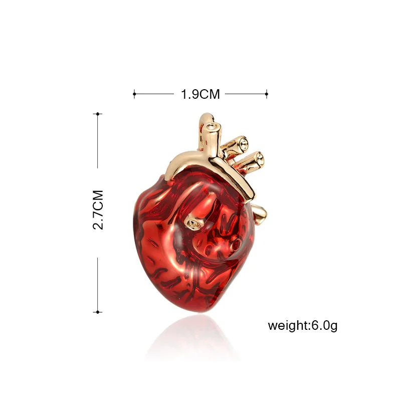 Медицинская брошь с сердечком Blucome эмалированная Ювелирное Украшение для работы