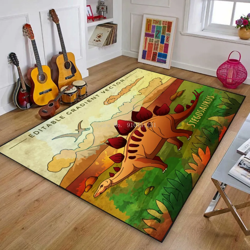 Динозавр Трицератопс ковер нескользящий большой коврик напольный для двери