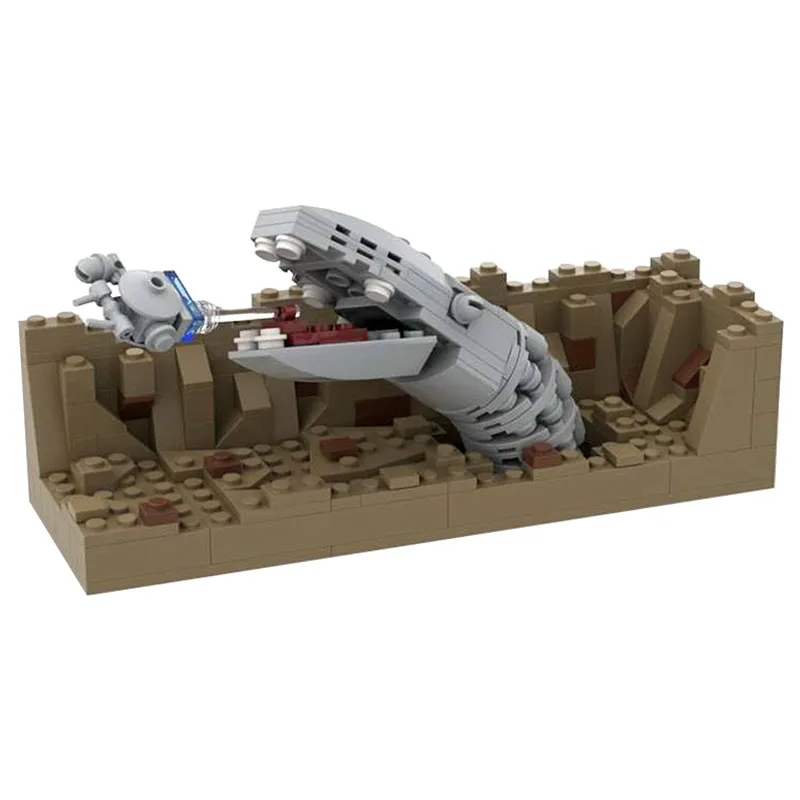 

MOC Escaped The Space- Slug Nano Spaceship Model Episode V Star Set Space Wars Building Blocks Kids DIY Bricks Idea Toy Gifts