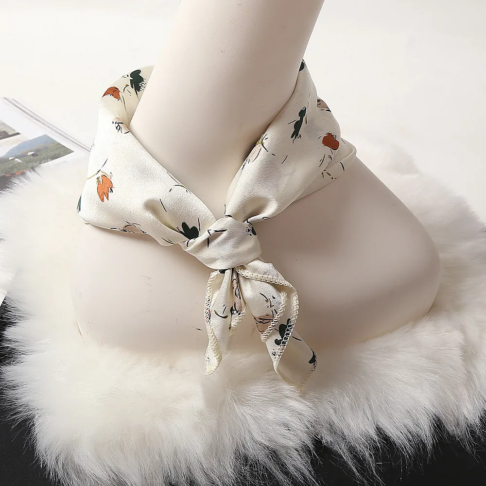

Women scarf Skinny Retro Head small size silk hair scarves square NeckerChief office lady print shawls 50*50cm foulard