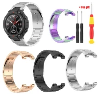 stainless steel watchband for xiaomi huami amazfit t rex trex smart wristband replaceable bracelet strap for amazfit ares correa