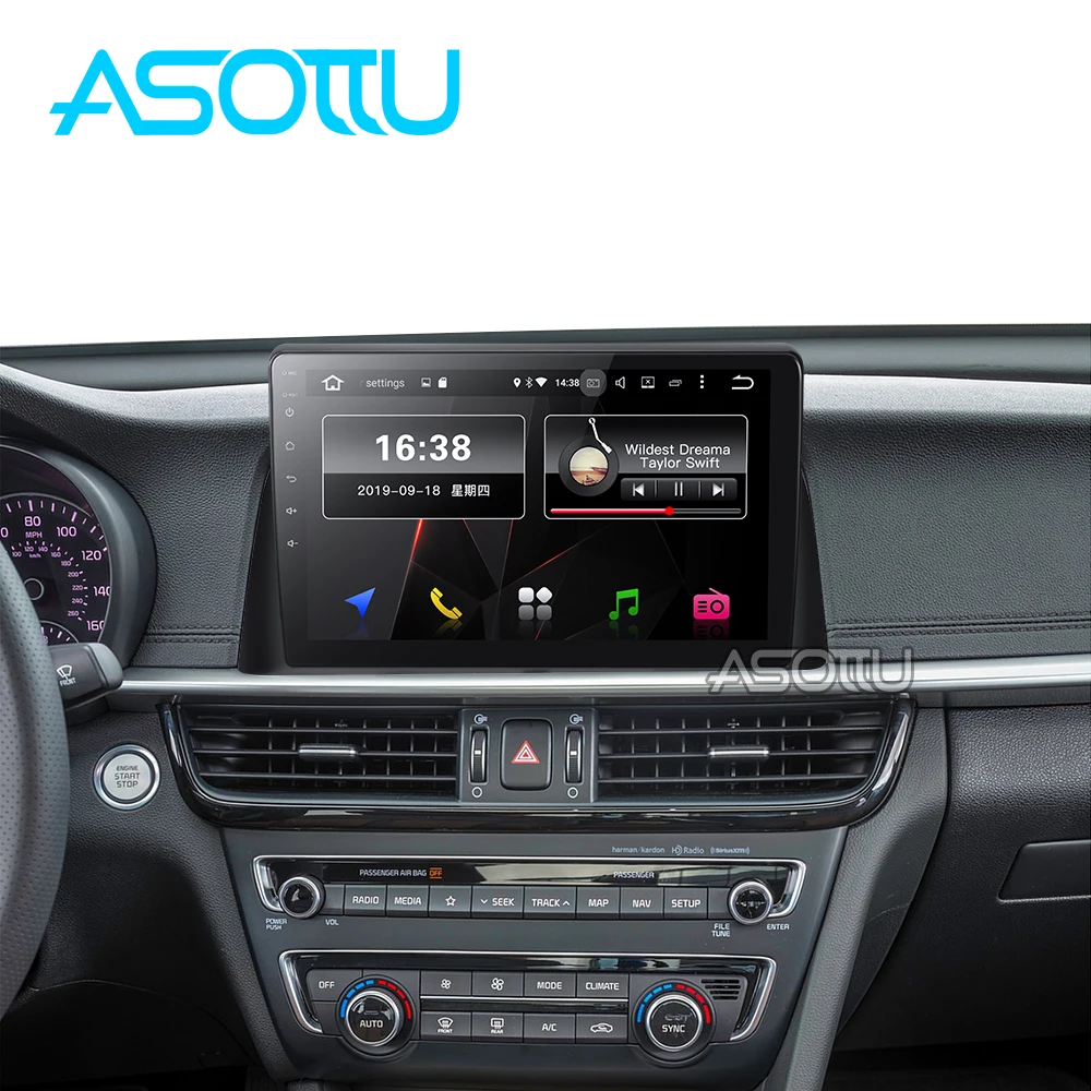 Asottu KI307 android9.0 PX30 автомобильный dvd навигатор Kia Оптима 3 K5 2015 2016 2017 2018 2019 автомобиля