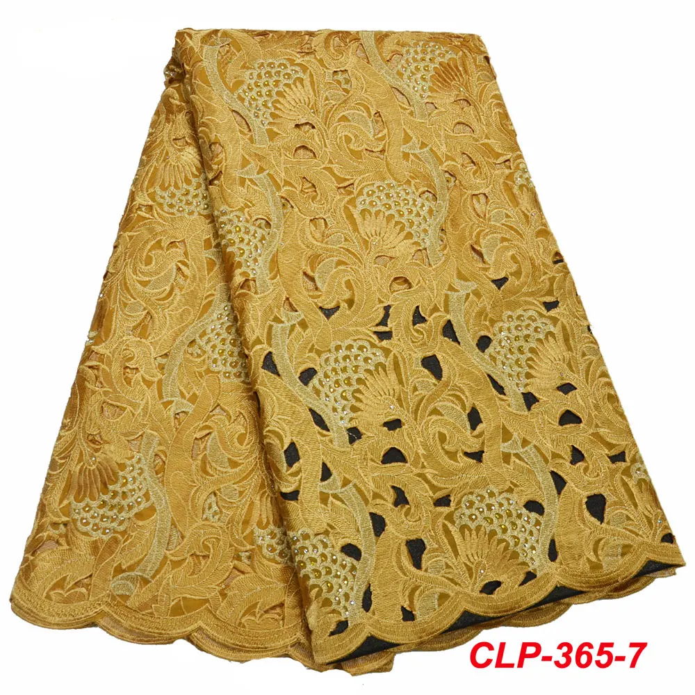 

Hand cut African lace Latest Swiss Voile Lace In Switzerland embroidery Nigerian sewing cloth high quality 5 yards CLP-365