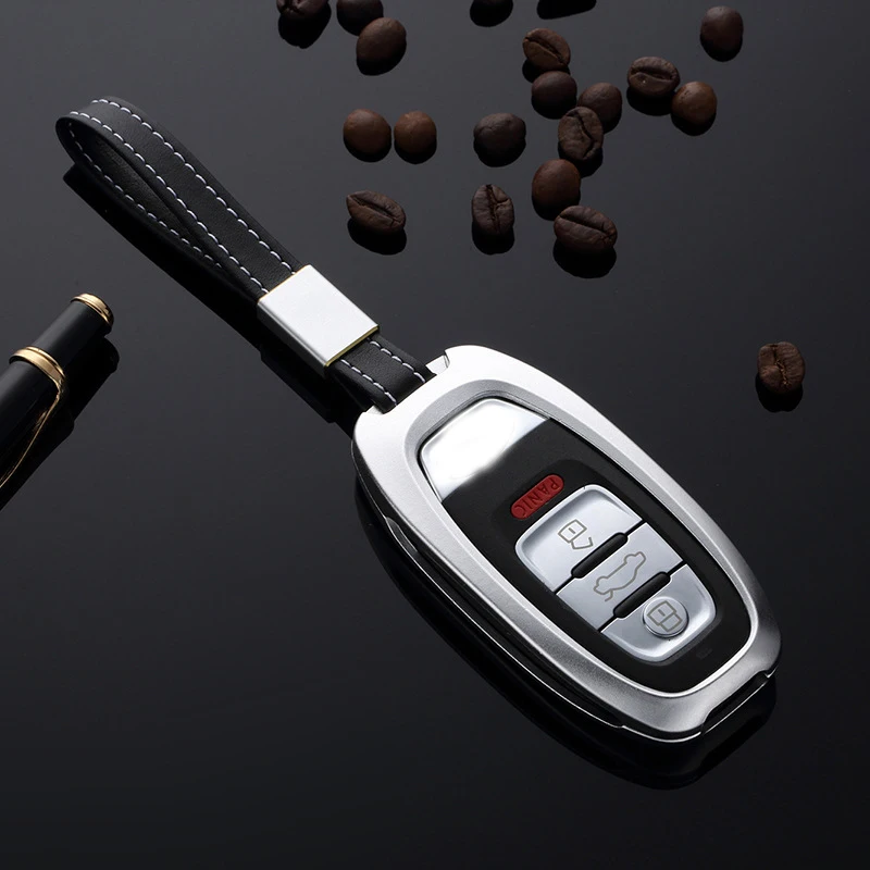 Алюминиевый сплав автомобильный умный чехол для ключей Audi A1 A3 A4 A5 A6 A7 A8 Quattro Q3 Q5 Q7
