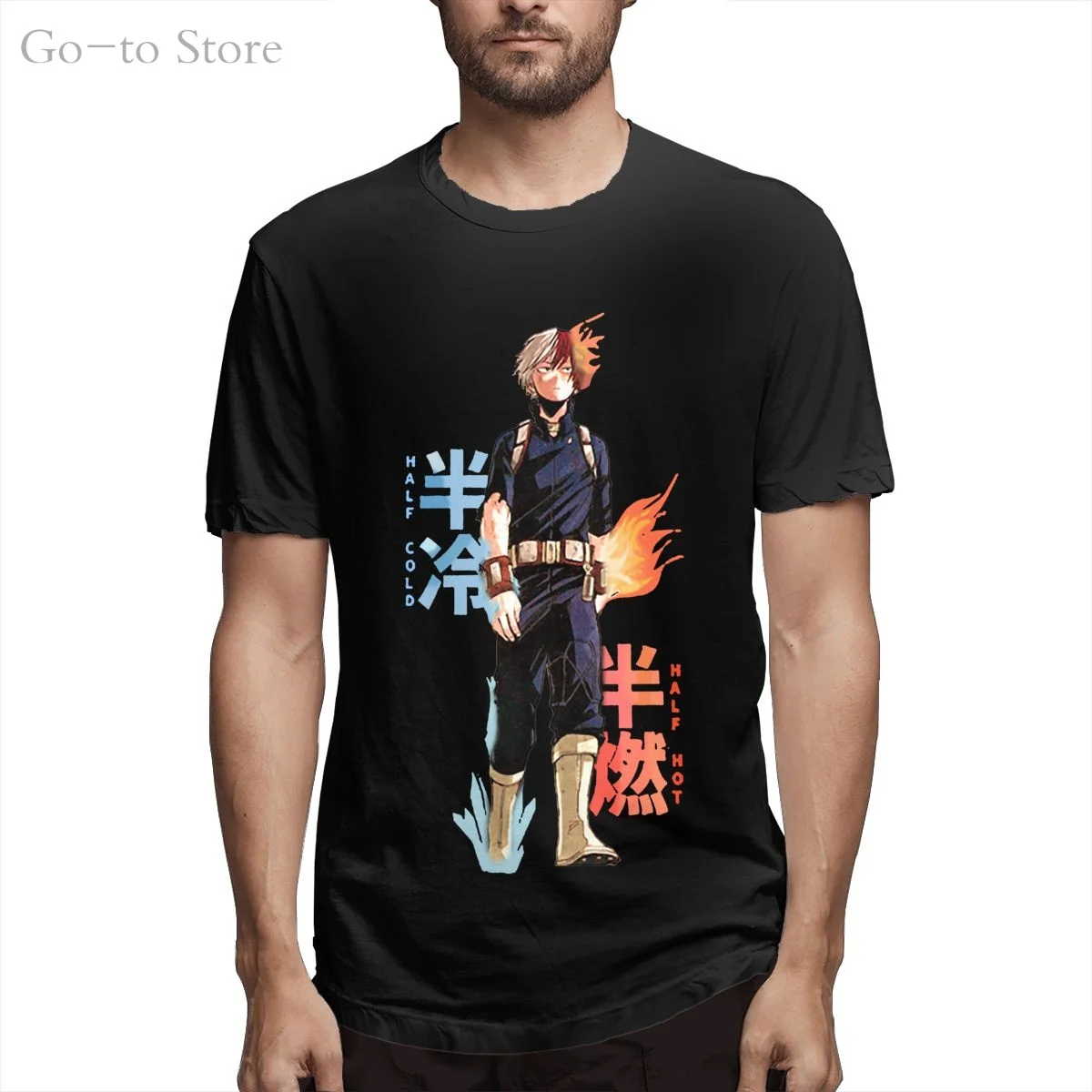 

Men T-shirt Shouto Todoroki V2 Cool And Funny Short Sleeved Casual Fashion Cotton T-shirt Tee Shirts