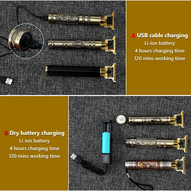 Машинка для стрижки волос T9 Мужская электрическая триммер с ЖК дисплеем