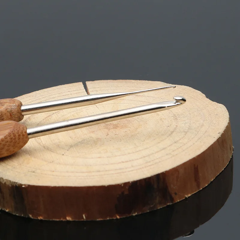 Бамбуковое вязание крючком иголки-Крючки вплетать в пряжу ручкой крючок DIY