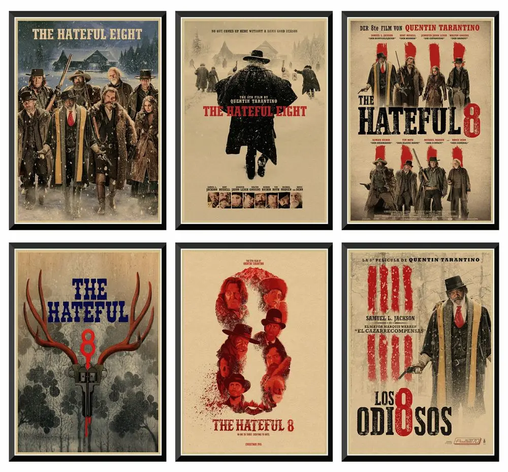 The Hateful Eight Posters кино стикеры Настенные крафт бумага печать четкое изображение